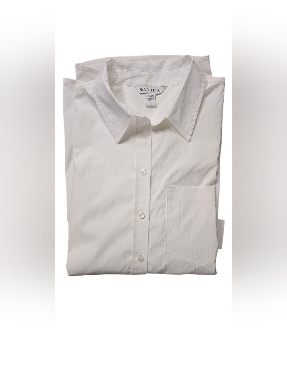 *NWT* Athleta Women's Midday Relaxed Poplin Shirt, Bright White - sz L - Picture 9 of 14